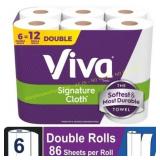 Viva Signature Towels, 6 Rolls, 86 Sheets