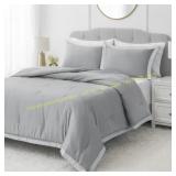 Hotel Style 3-Piece Grey Comforter Set, King