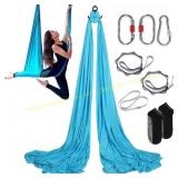 Aerial Yoga Hammock Kit, 5.5 yd, Nylon, Blue