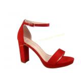 Size 6 Josina-66 Women s Open Toe Sandals, Red