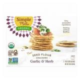 Simple Mills Organic Seed Crackers Garlic