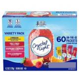 Crystal Light Powdered Mix Variety Pack, 60 ct