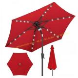 OGETFUUR 7.5 ft Solar Outdoor Table Umbrella LED