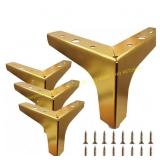 6 in. Gold Triangle Furniture Legs (4-Pcs)