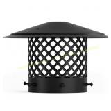 Mximu 8 in. Black Round Chimney Cap