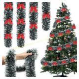 2ct 59FT Christmas Tinsel Garland (Dark Green)