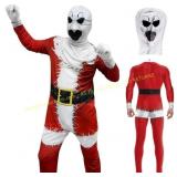Clown Cosplay Santa Jumpsuit with Mask (S)