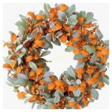 Bibelot Fall Wreaths: 22" Lambs Ears Leaves