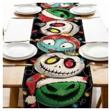 5ct Christmas Ball Jack Table Runner 13x72 Inches