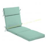 22 in. x 77 in. Outdoor Chaise Cushion - Aqua