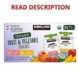 24-Pack Kirkland Organic Fruit & Veggie Pouches