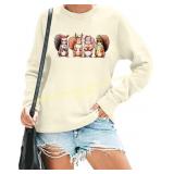 JINTING Christmas Sweatshirt Large