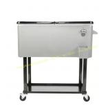 80 Qt Iron Beverage Cooler with Shelf