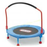 Little Tikes 3-Foot Trampoline with Rail, Blue