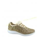 Size 8.5 Toozon Womens Glitter Slip-On Flats, Gold