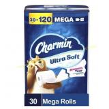 Charmin Ultra-Soft Tear Toilet Paper 30 Mega Rolls