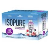 12-Pack Isopure Protein Water, Mixed Berry, 20oz