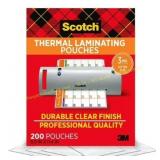 Scotch Laminating Pouches, Letter, 200