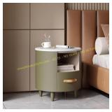 Barlow Green 1-Drawer Nightstand with Shelf