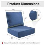 Blue Outdoor Chair Cushion Set 2 pk
