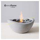 Wave 11 in Concrete Tabletop Fire Bowl Pewter