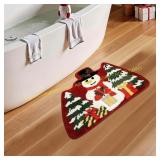 Santa Bath Mat - Non-Slip, 20x32, Red