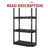 Hyper Tough Black 4-Tier Shelf, 280 lb cap