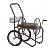 Gray Steel 300 ft Hose Cart & Reel (2 Wheel)