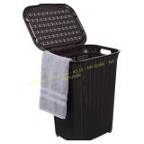 Wicker Laundry Hamper with Lid 50L by Superio