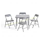 TAGE 5-Piece Folding Table & Chair Set, Grey