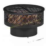 26.00 in. W Black Fire Pit with Screen