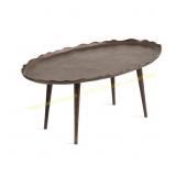 Alessia 33.5 in. Bronze Oval Coffee Table (No LEGS