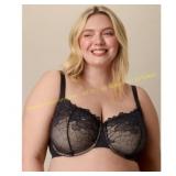 2ct Playtex Unlined Balconette Bra, 40DDD