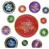 5ct 224Pcs Xmas Stickers - Gold Snowflakes
