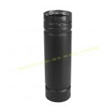 PelletVent 3in Dia x 12in Straight Pipe, Black