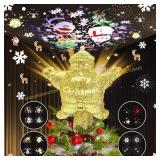 Santa Claus Lighted Tree Topper with 4 Proj