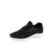 Youth Size 2 Toozon Glitter Sneakers, Black