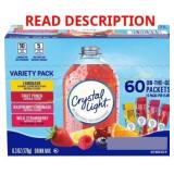 Crystal Light Powdered Mix Variety Pack, 60 ct