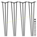 VEVOR Hairpin Table Legs 24 in. Black Set of 4