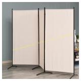 Beige 3-Panel Room Divider