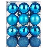 2ct Mini Christmas Ball Ornaments 24 Pcs Set, Colo