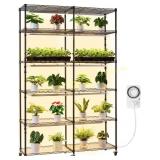 VEVOR Plant Shelf with Grow Light, 6-Tier
