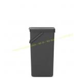 Sort & Go 10.6 Gal Plastic Recycle Bin, Gray