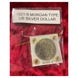 1921-S Morgan Type US Silver Dollar