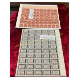 2ct Sets of Mint Unused Stamp Sheets