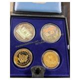 4ct Gold Plated Medallions in Case