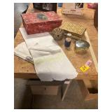 Powder Canister, Table Runner, Jars, Misc