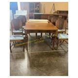 Dining Table, 6 Chairs + Pad