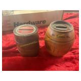 2ct Barrel Advertising Banks