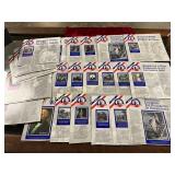 Washington Real Stamps Mounted On 28 History Cards